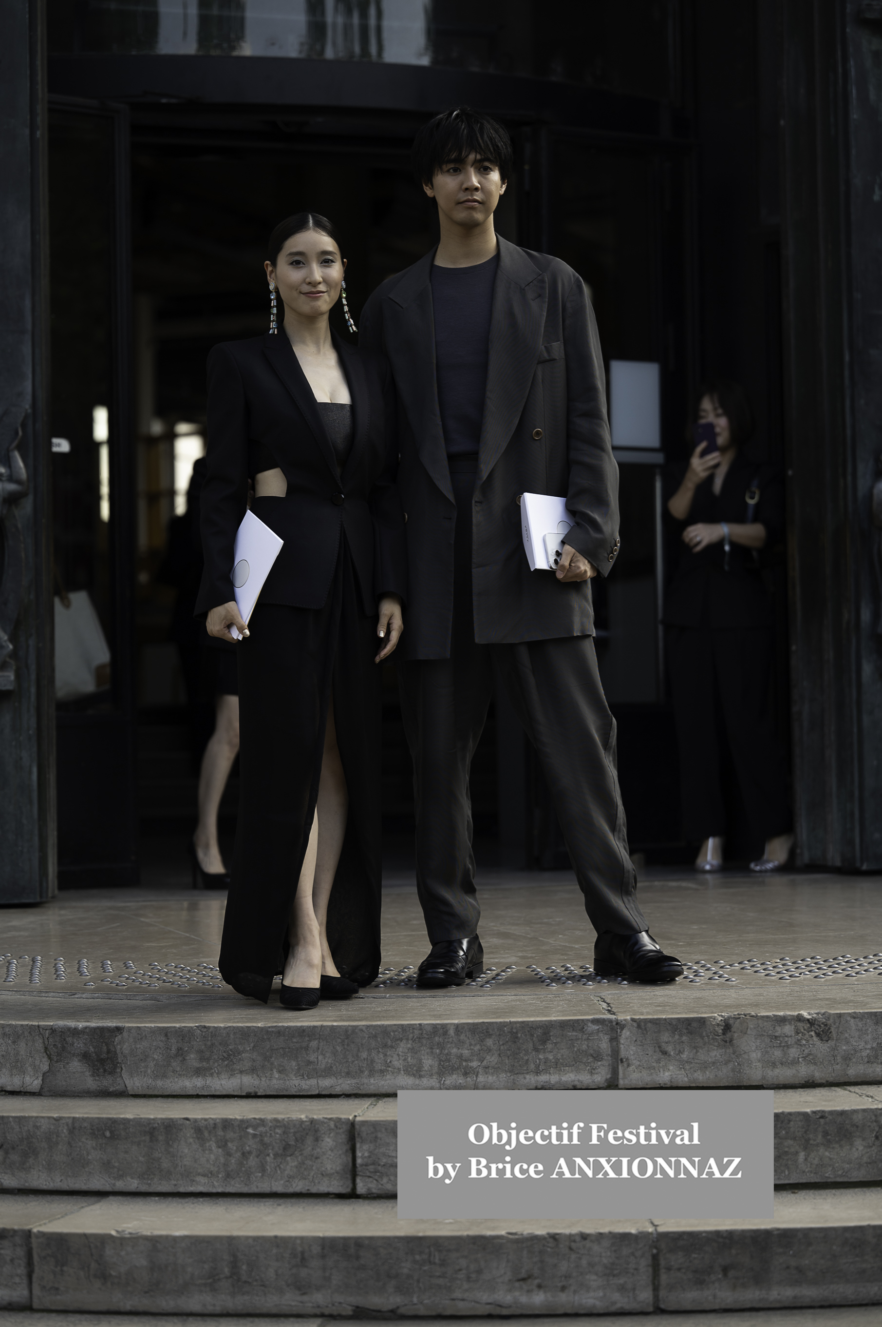 — france paris fashion pfw haute couture fw25 27 06 2024 giorgio armani prive tao tsuchiya and ryota katayose