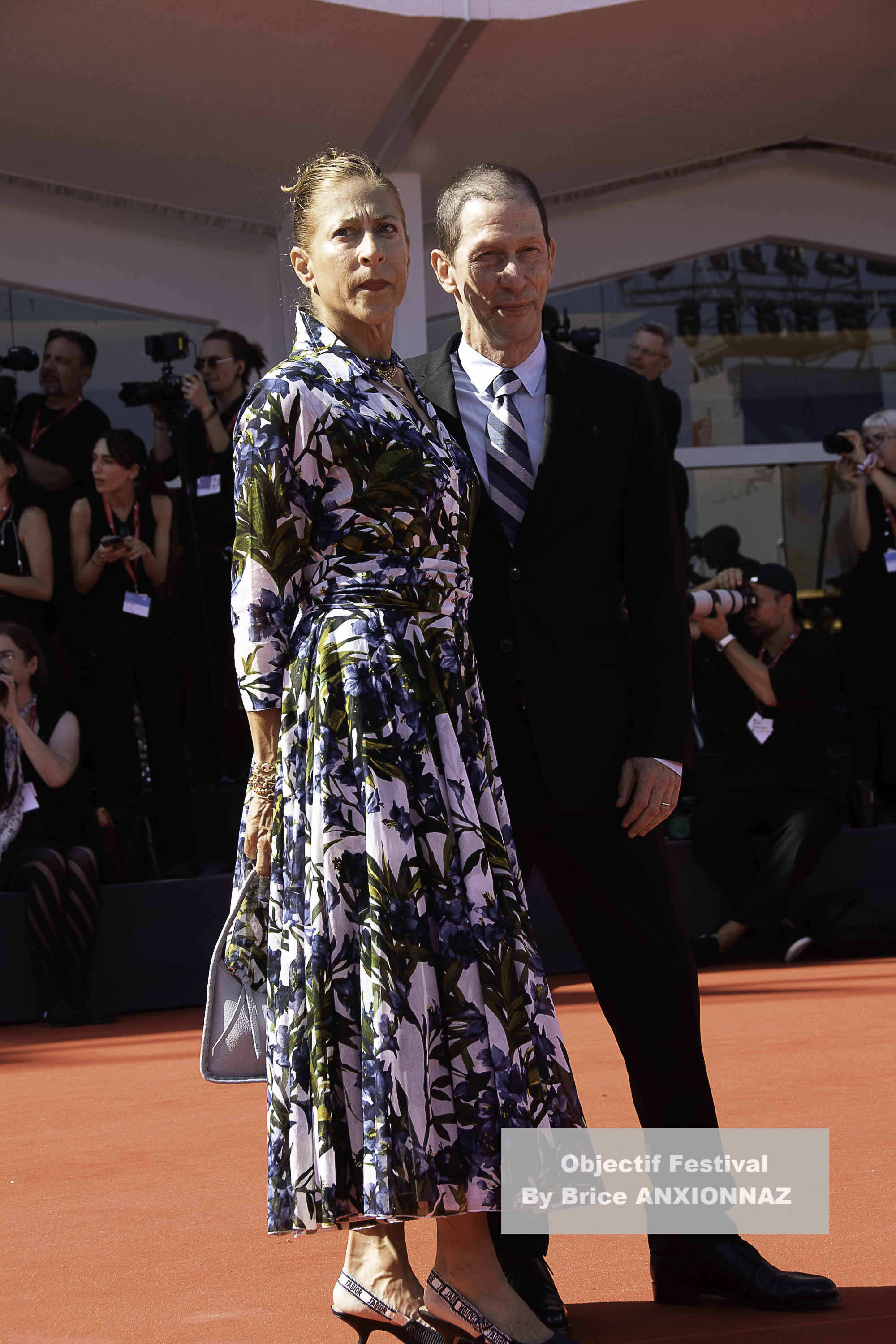 — italie venise cinema 82eme mostra del cinema 01 09 2025 the testament of ann lee lisa benavides and tim blake nelson