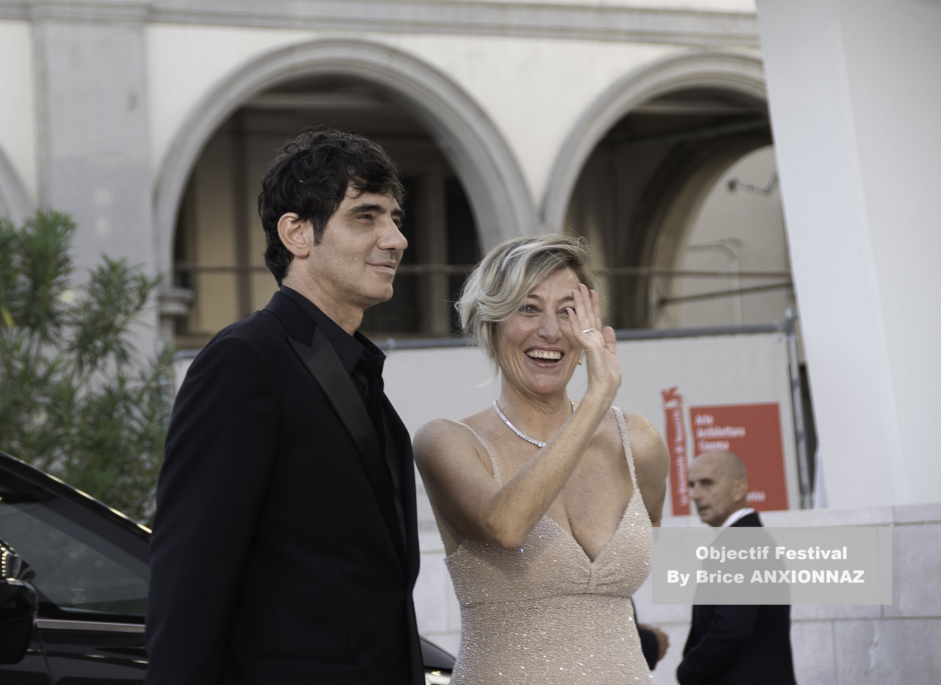 — italie venise cinema 82eme mostra del cinema 03 09 2025 duse pietro marcello and valeria bruni tedeschi